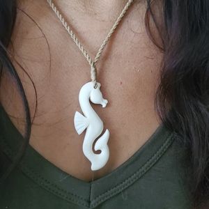 Hand carved seahorse